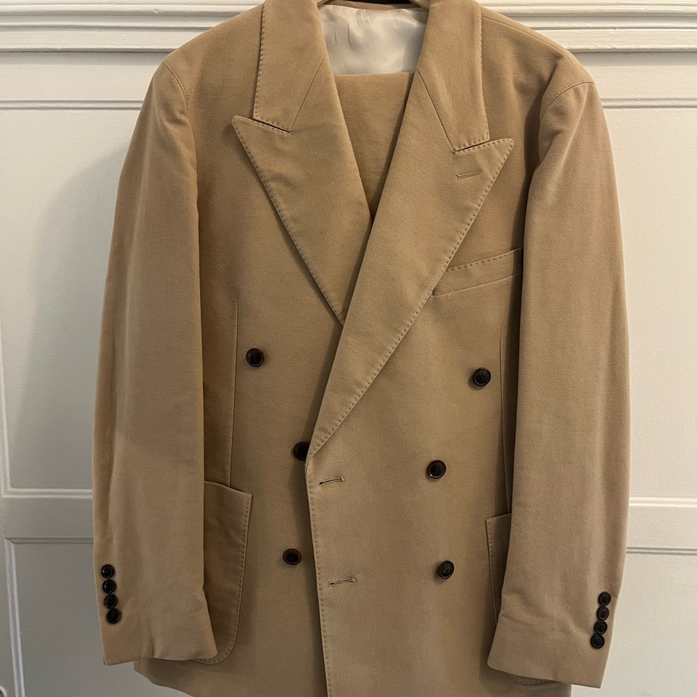 Todd Snyder Double Breasted Moleskin Suit